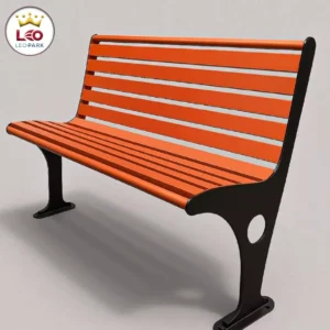 نیمکت مدرن پروفیلی نارنجی و مشکی لئو پارک با طراحی ارگونومیک